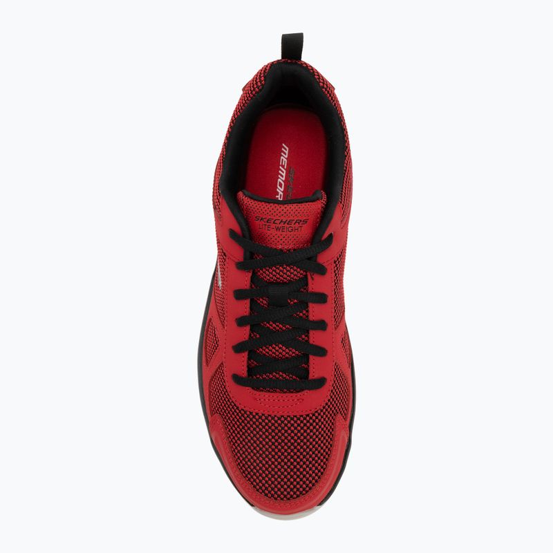 SKECHERS Track Bucolo red/black pánske tréningové topánky 5