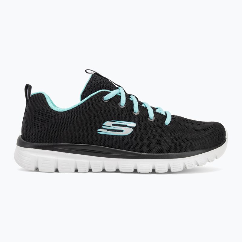 Dámska tréningová obuv SKECHERS Graceful Get Connected black/turquoise 2