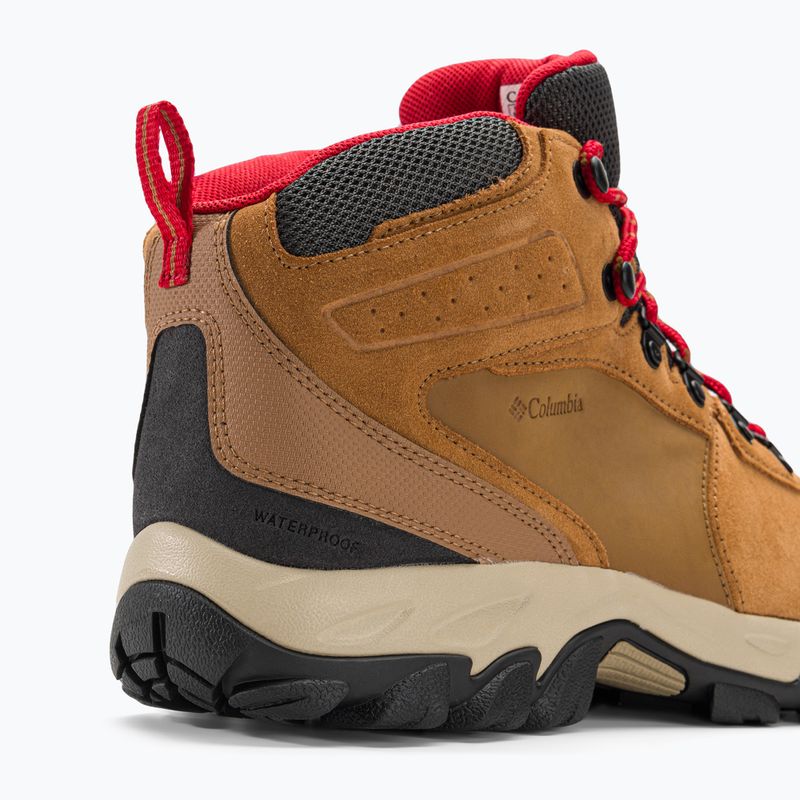 Columbia Newton Ridge Plus II Suede WP elk/mountain red pánske trekové topánky 9