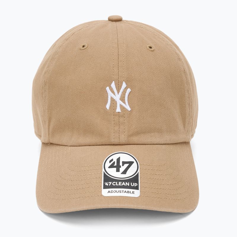 47 Značka MLB New York Yankees Base Runner čiapka CLEAN UP khaki 2