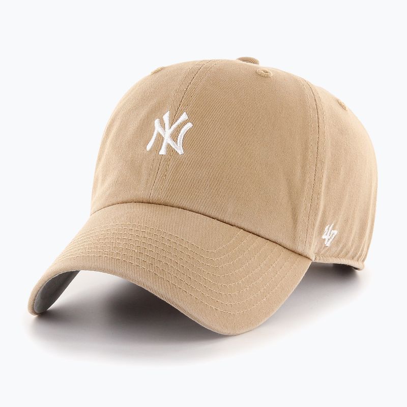 47 Značka MLB New York Yankees Base Runner čiapka CLEAN UP khaki