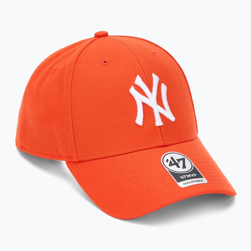 47 Značka MLB New York Yankees MVP žiarivá oranžová baseballová čiapka