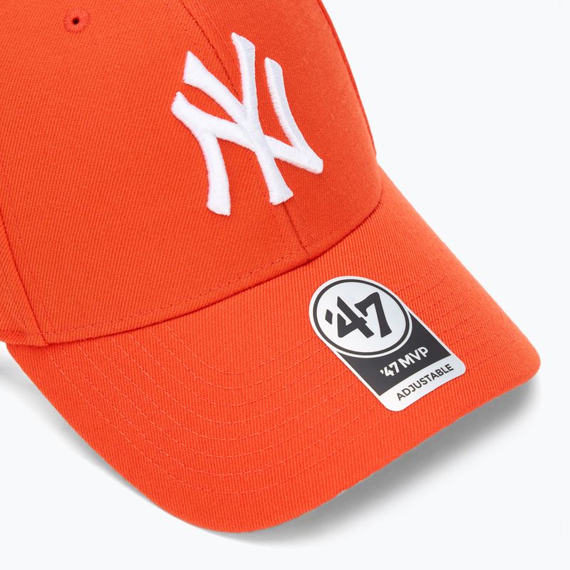 47 Značka MLB New York Yankees MVP žiarivá oranžová baseballová čiapka 3