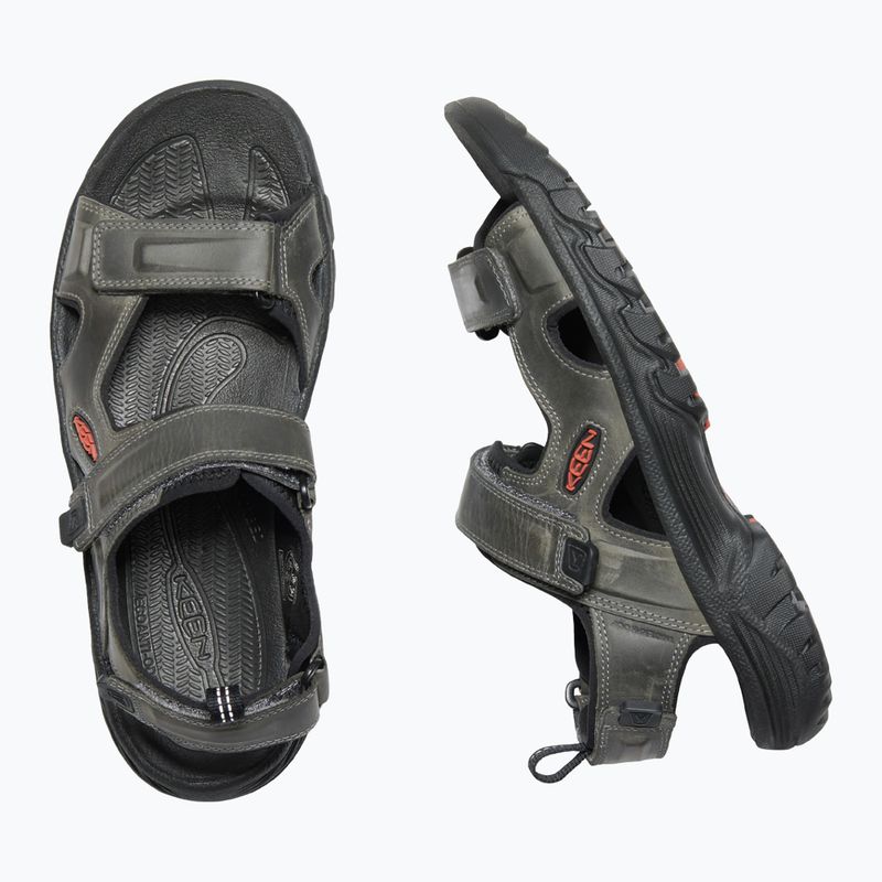 Keen Targhee III Open Toe sivé pánske trekingové sandále 122424 10