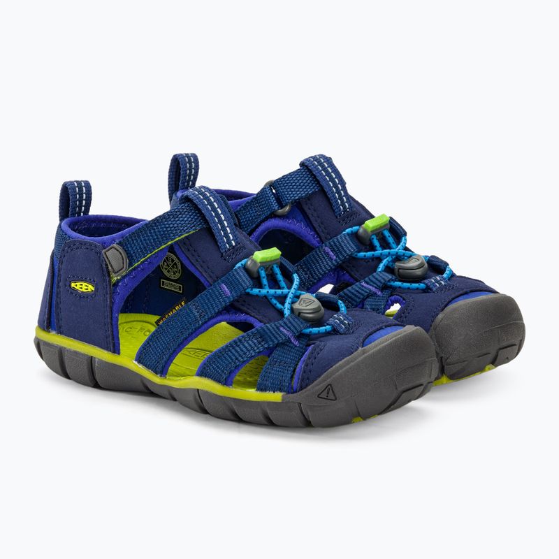 Detské sandále KEEN Seacamp II CNX blue depths/chartreuse 4