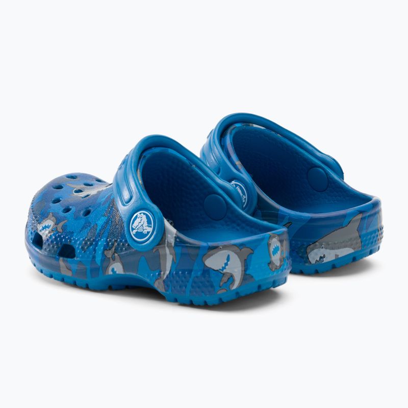 Detské žabky Crocs Classic Shark Clog prep blue 4