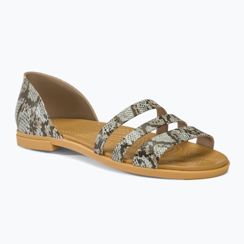 Dámske sandále Crocs Tulum Open Flat mushroom/stucco