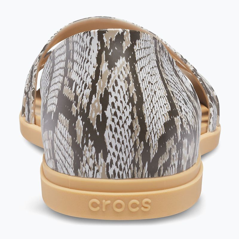 Dámske sandále Crocs Tulum Open Flat mushroom/stucco 11