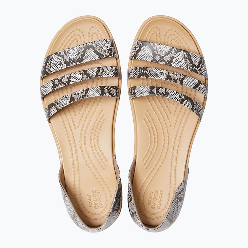 Dámske sandále Crocs Tulum Open Flat mushroom/stucco 12