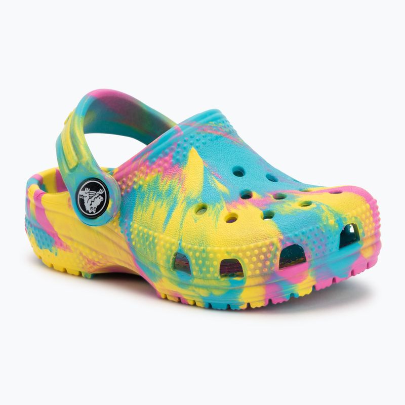 Žabky Crocs Classic Marbled Clog Toddler digital aqua/multi 2