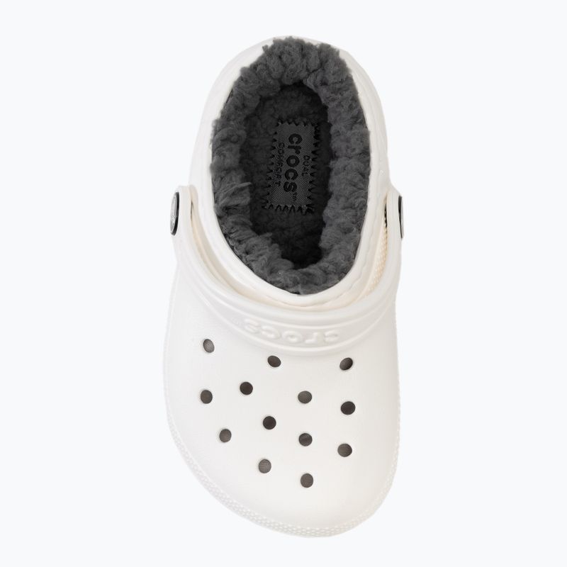 Detské šľapky Crocs Classic Lined Clog Toddler white/grey 6