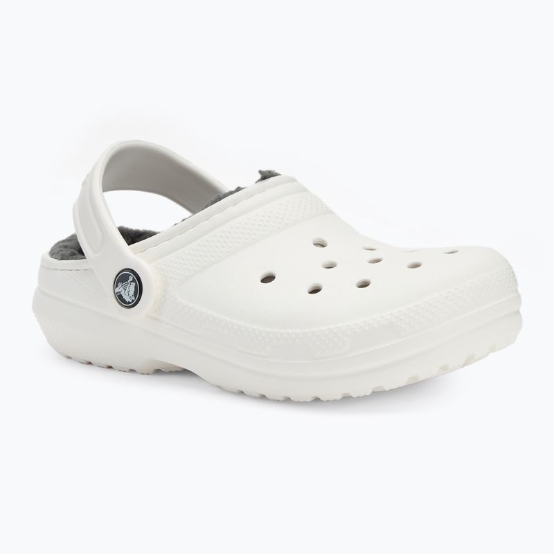 Detské šľapky Crocs Classic Lined Clog Kids white/grey 2