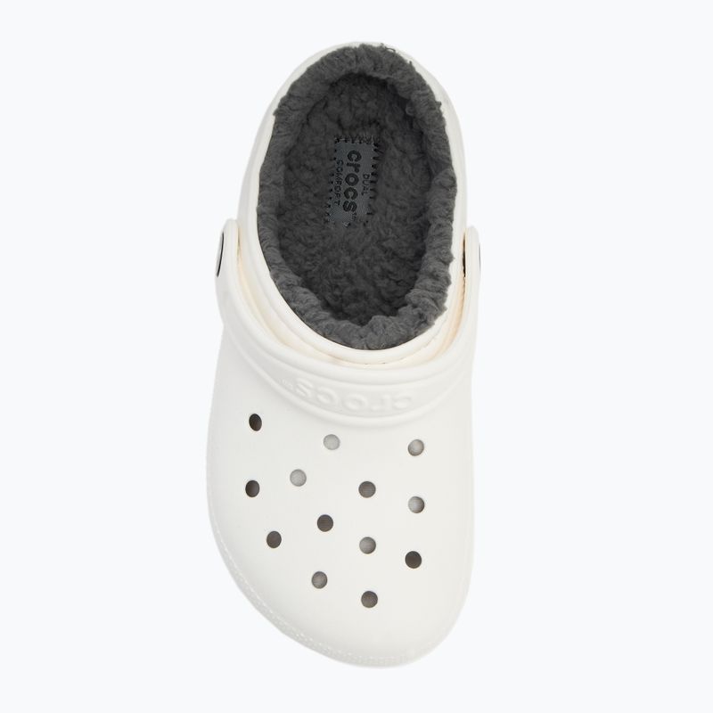 Detské šľapky Crocs Classic Lined Clog Kids white/grey 6