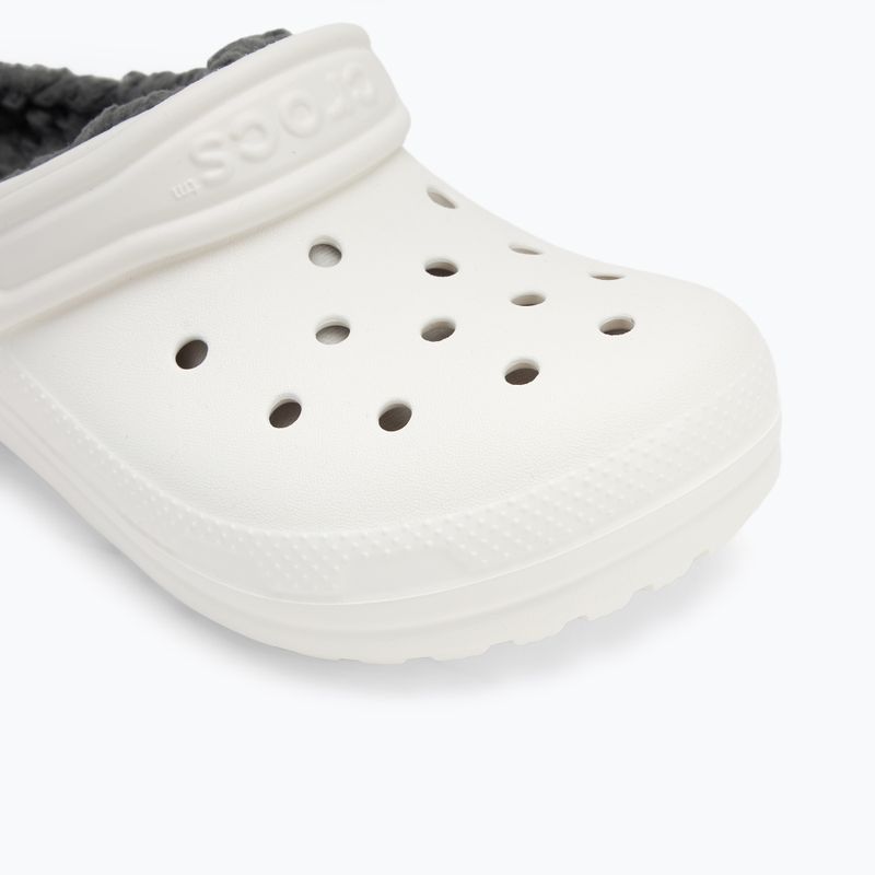 Detské šľapky Crocs Classic Lined Clog Kids white/grey 8