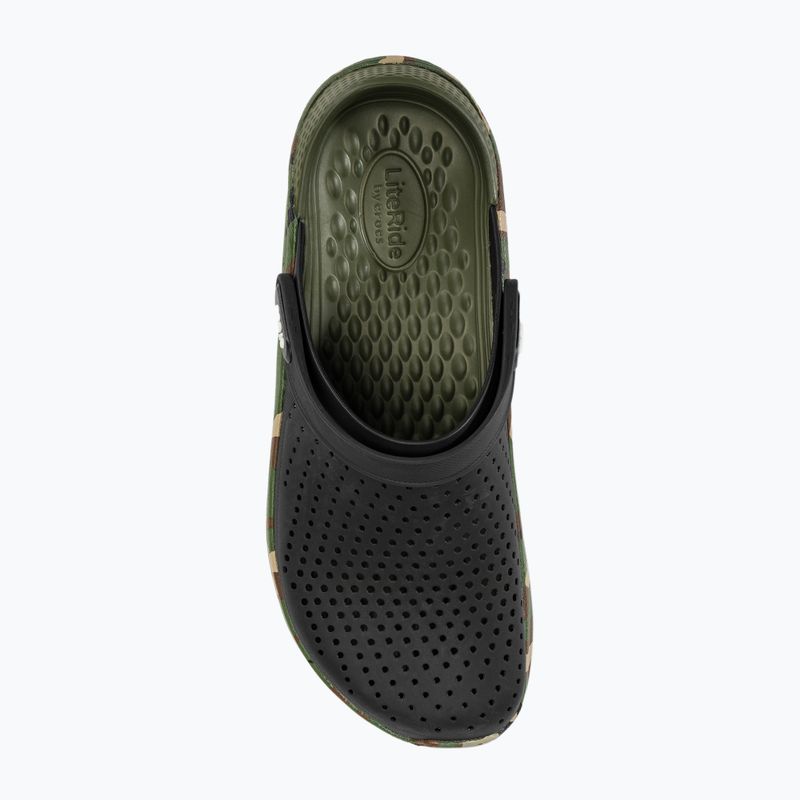 Šľapky Crocs LiteRide Printed Camo Clog black/multi 6