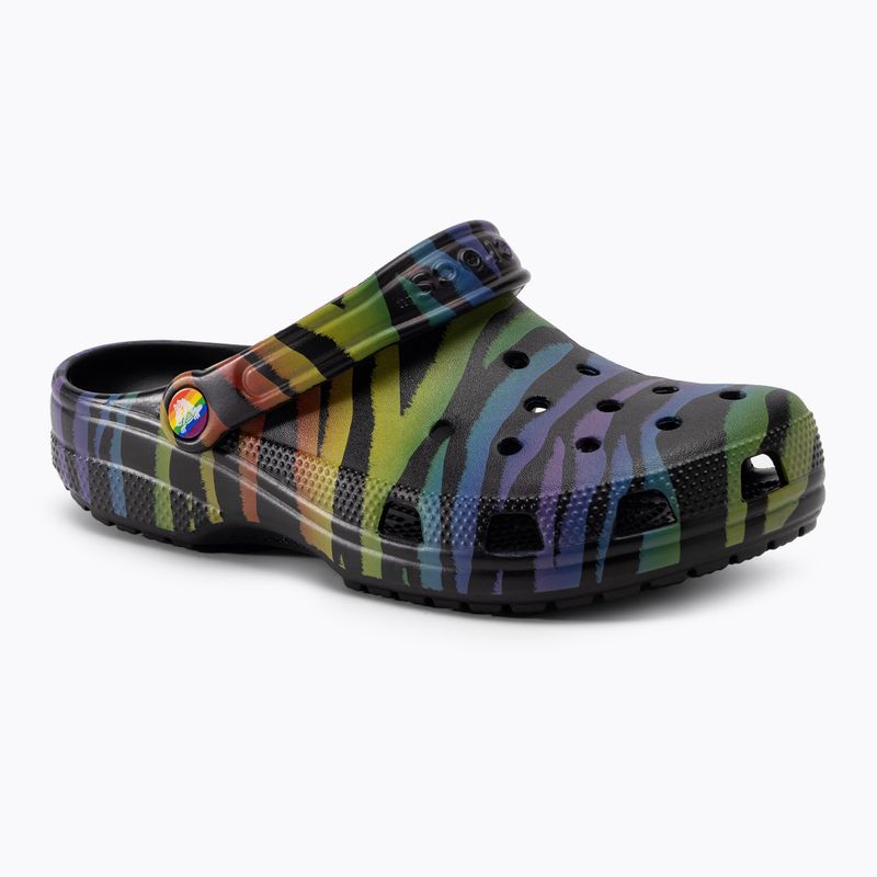 Dámske žabky Crocs Classic Seasonal Printed zebra rainbow