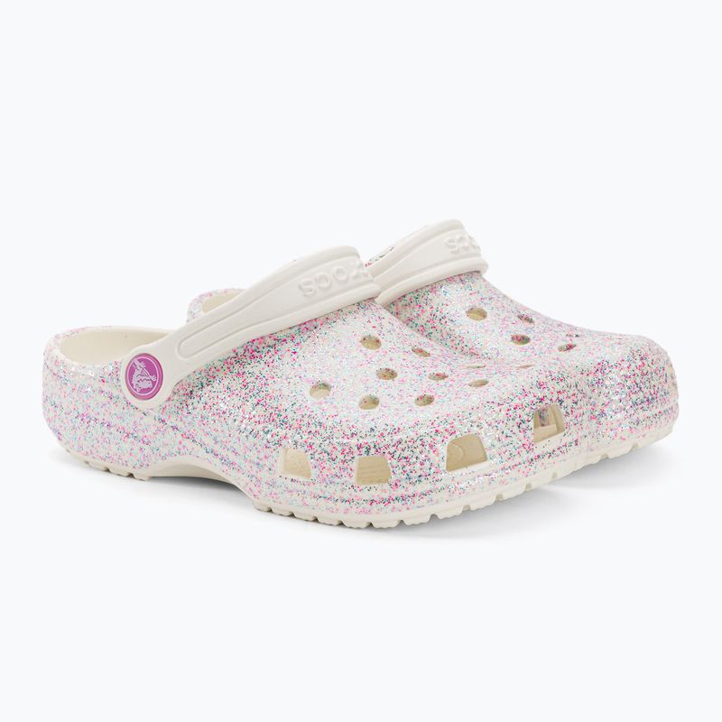 Detské žabky Crocs Classic Glitter Clog bianco sporco 5