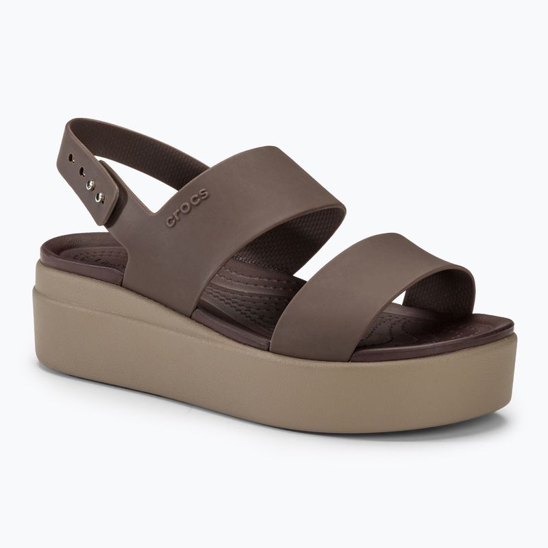 Dámske sandále Crocs Brooklyn Low Wedge mushroom/stucco