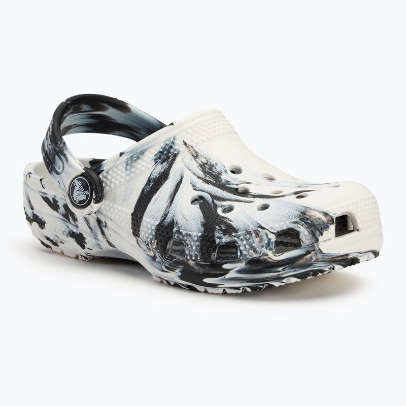 Detské šľapky Crocs Classic Marbled Clog Kids black/white 2