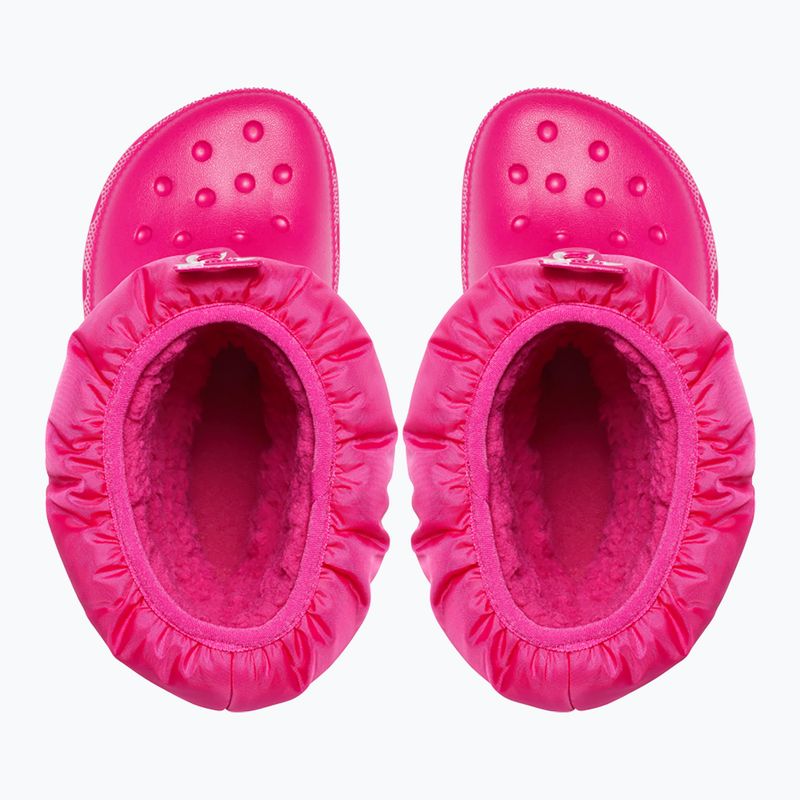 Juniorské snehové topánky Crocs Classic Neo Puff candy pink 11