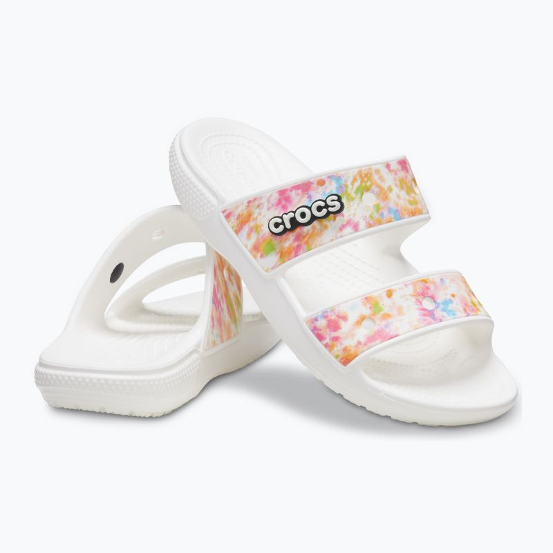 Crocs Classic Crocs Tie-Dye Graphic Sandal white 207283-928 žabky 13