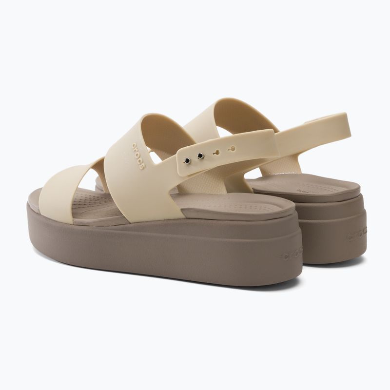 Dámske sandále Crocs Brooklyn Met Low Wedge metal champagne 3