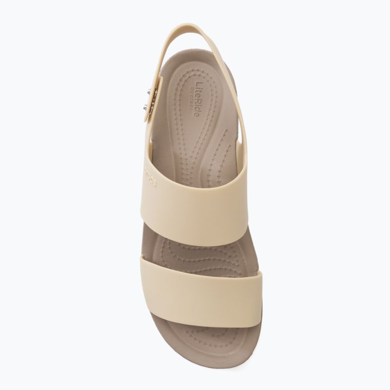 Dámske sandále Crocs Brooklyn Met Low Wedge metal champagne 6