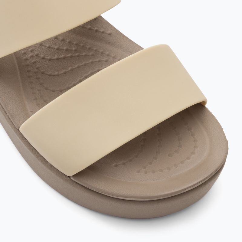 Dámske sandále Crocs Brooklyn Met Low Wedge metal champagne 7