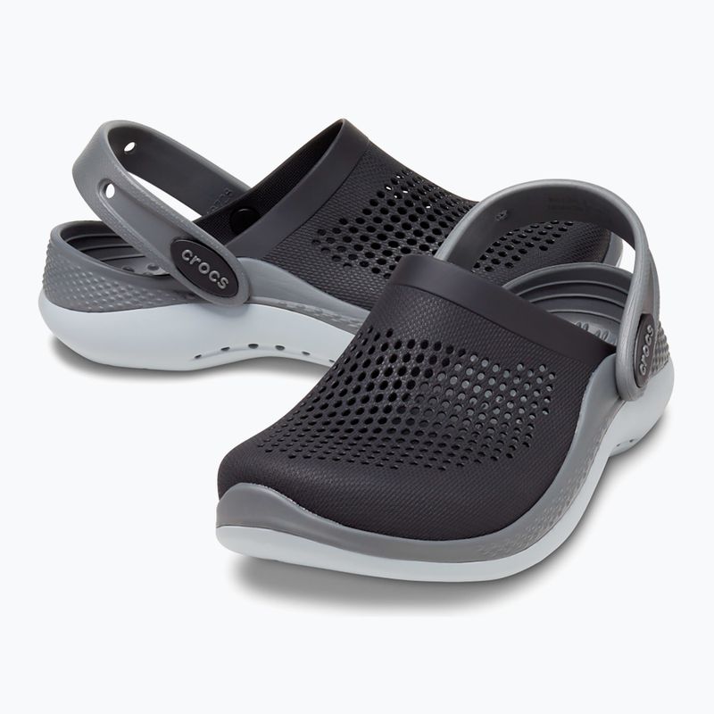 Detské šľapky Crocs LiteRide 360 Clog Kids black/slate grey 9