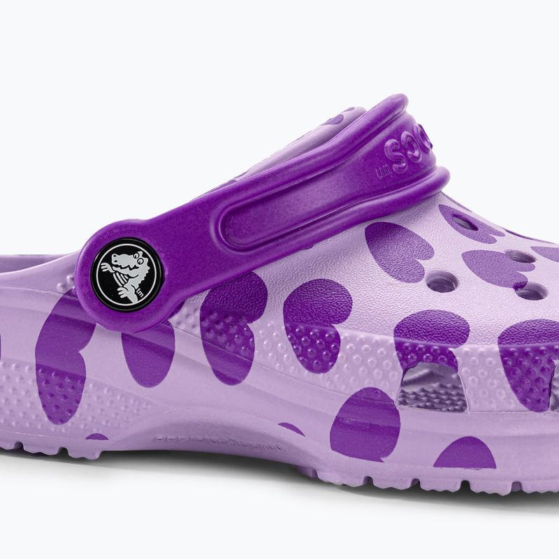 Detské dreváky Crocs Classic Easy Icon Clog levanduľová 8