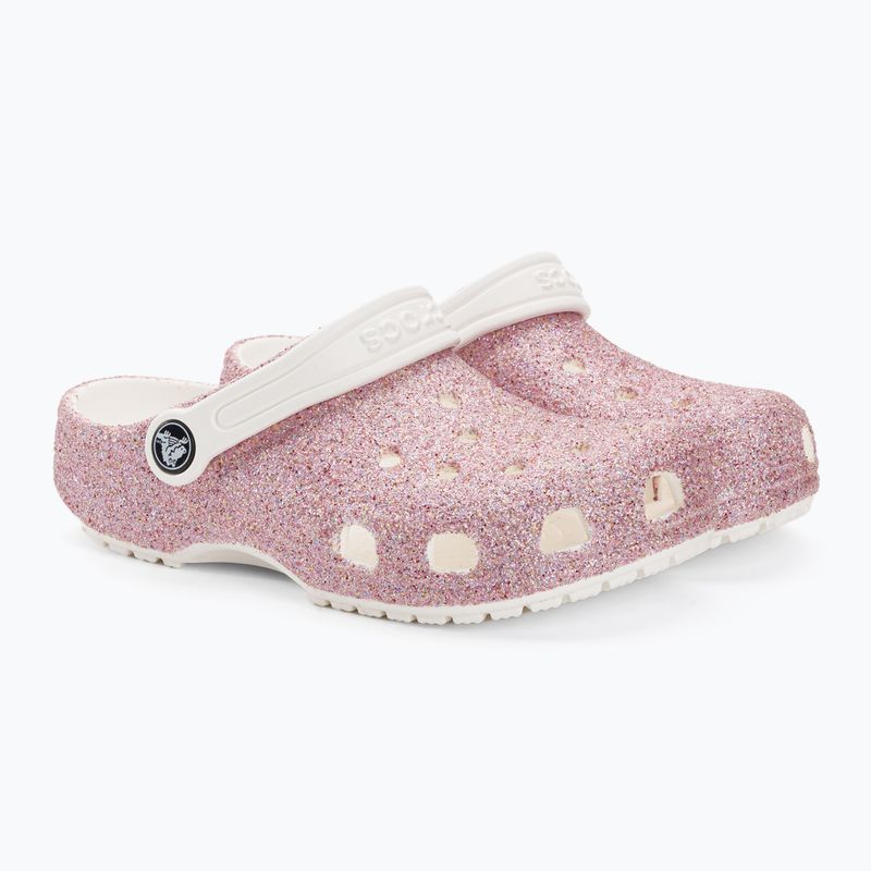 Detské žabky Crocs Classic Glitter Clog white/rainbow 6