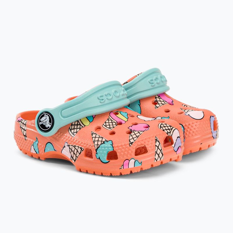 Detské žabky Crocs Classic Pool Party Clog T orange 207846-83E 5