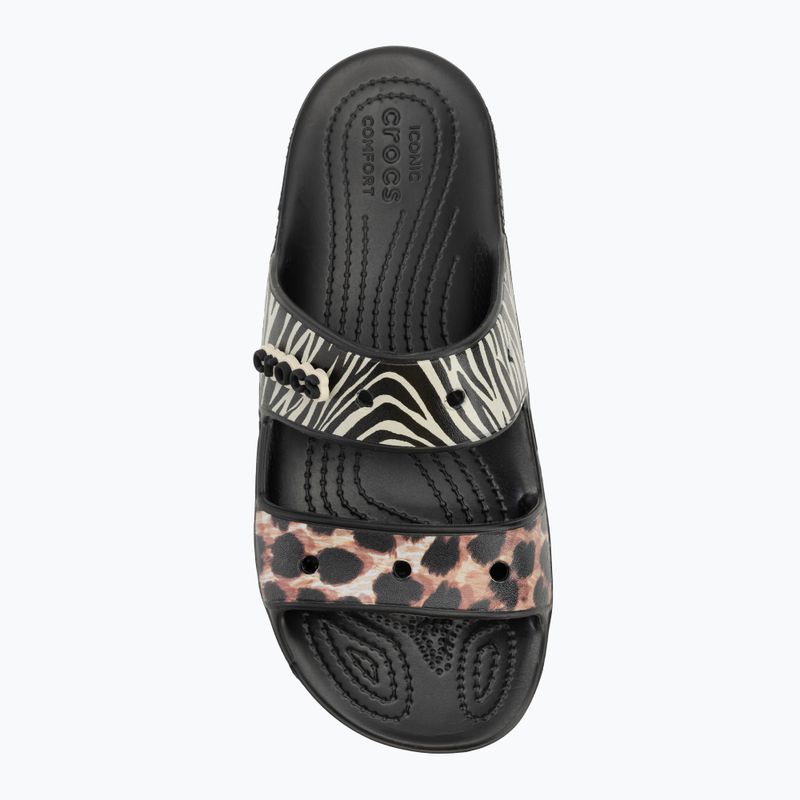 Žabky Crocs Classic Animal Remix Slide black/multi 5