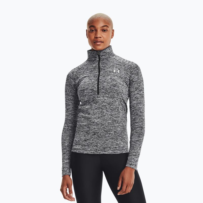 Dámska mikina Under Armour Tech 1/2 Zip - Twist black/black/metallic silver