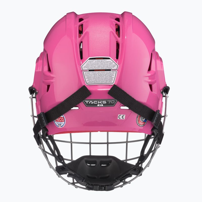 Detská hokejová prilba CCM Tacks 70 Combo JR pink 4