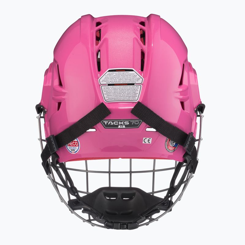 Detská hokejová prilba CCM Tacks 70 Combo pink 4