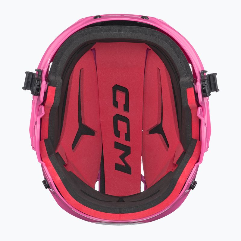 Detská hokejová prilba CCM Tacks 70 Combo pink 5