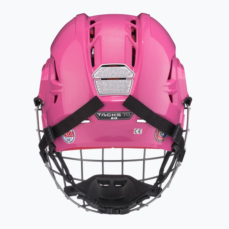 Detská hokejová prilba CCM Tacks 70 Combo pink 4