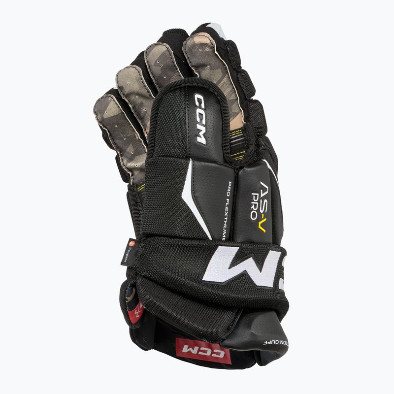 Detské hokejové rukavice CCM Tacks AS-V Pro YTH black/white 3