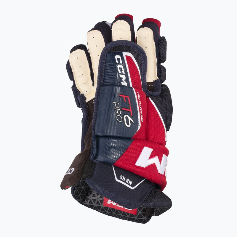 Hokejové rukavice CCM JetSpeed FT6 Pro SR navy/red/white 3