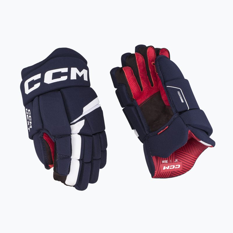 Detské hokejové rukavice CCM Next JR navy/white 2