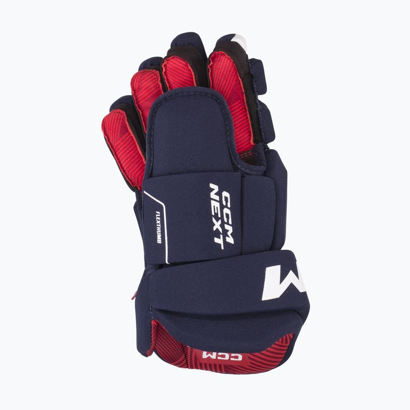 Detské hokejové rukavice CCM Next JR navy/white 3