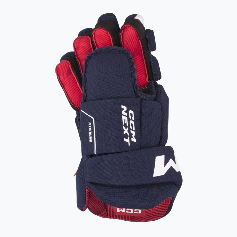 Detské hokejové rukavice CCM Next YTH navy/white 3