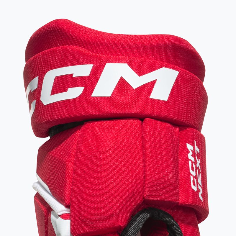 Detské hokejové rukavice CCM Next JR red/white 4