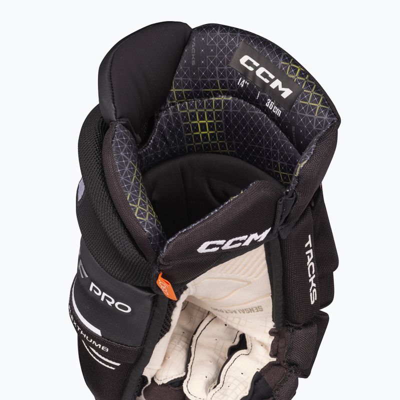 Hokejové rukavice CCM Tacks XF Pro SR black/white 4