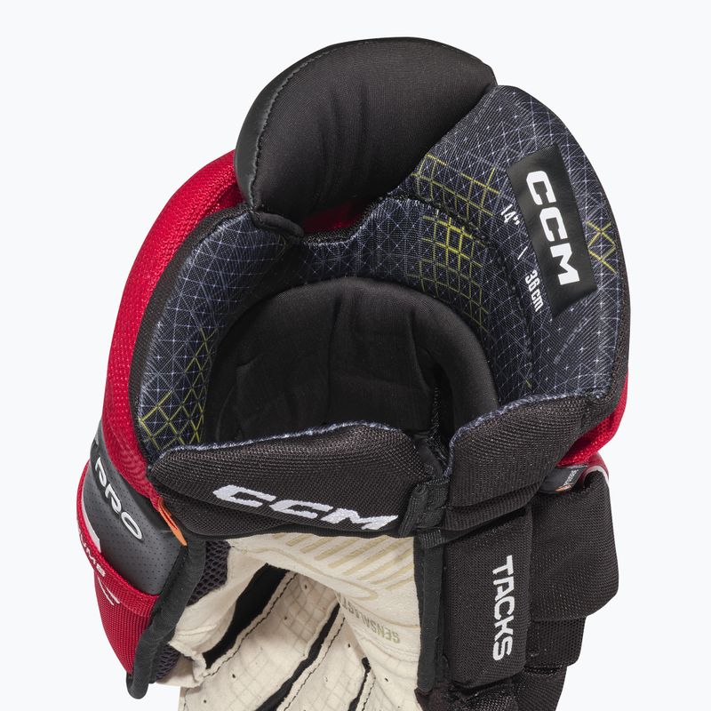 Hokejové rukavice CCM Tacks XF Pro SR black/red/white 4