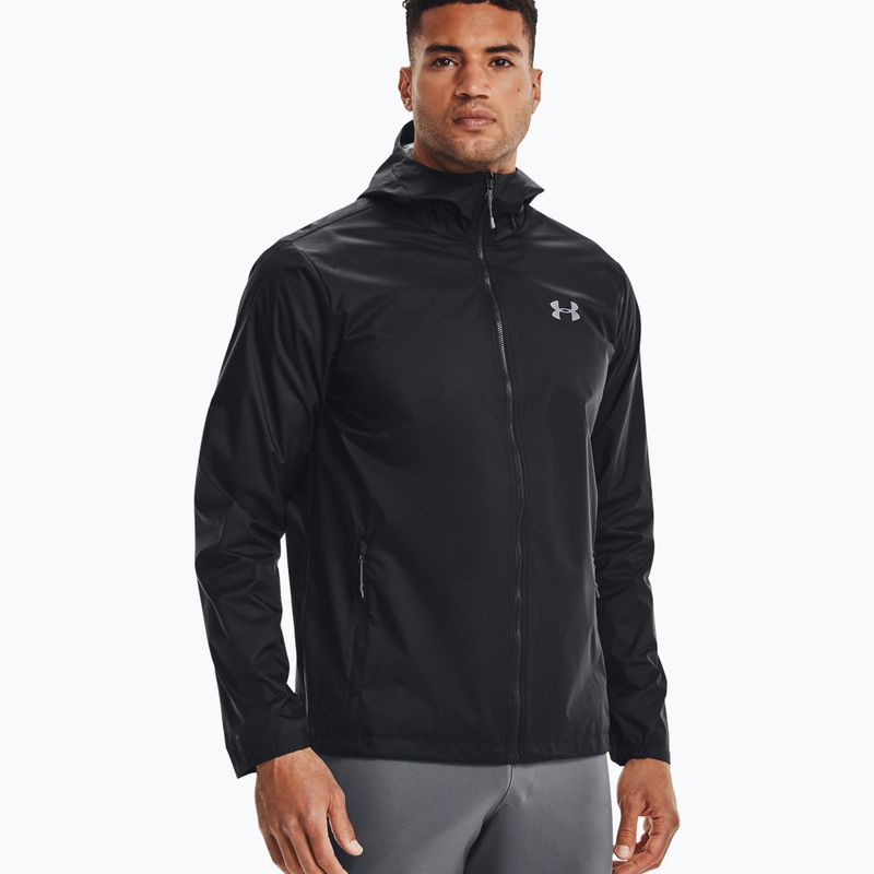 Pánska trekingová bunda Under Armour Forefront Rain 1 čierna 1321439