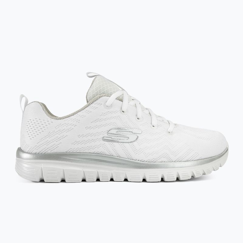 Dámska obuv SKECHERS Graceful Get Connected white/silver 2