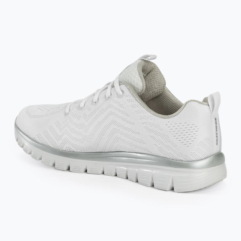 Dámska obuv SKECHERS Graceful Get Connected white/silver 3