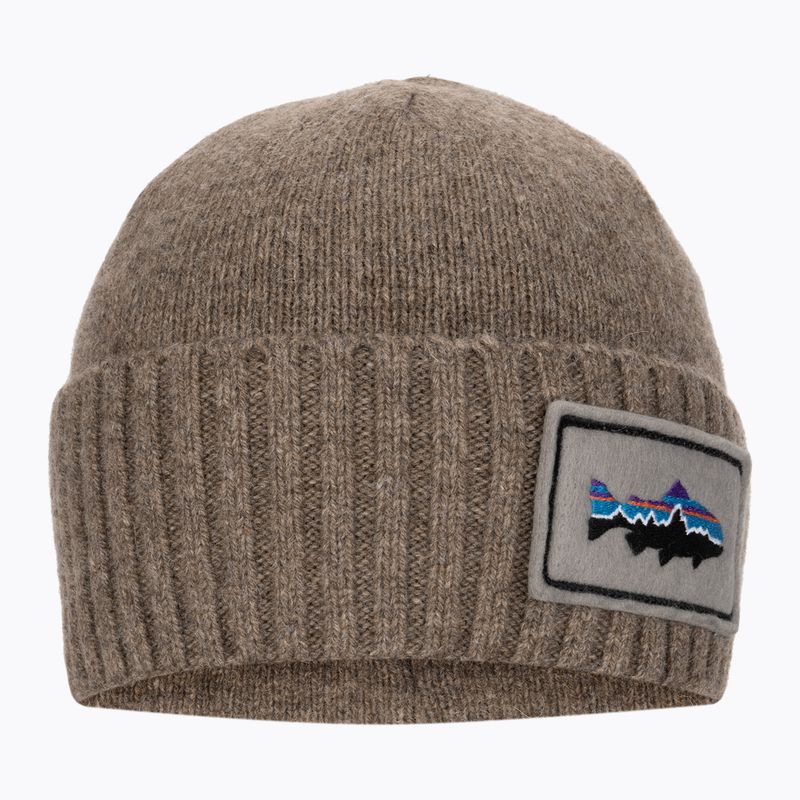 Patagonia Brodeo Beanie fitz roy trout patch/ash tan trekkingová čiapka 2